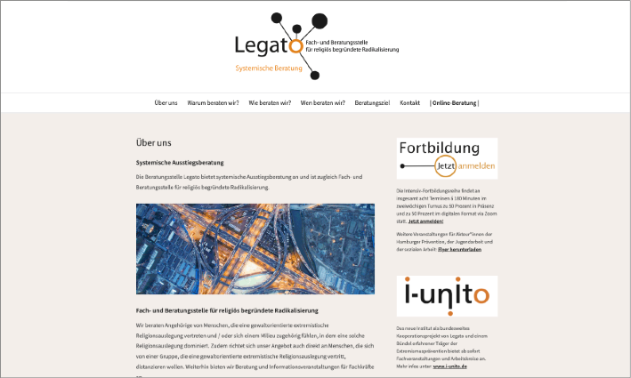 Legato Hamburg Website